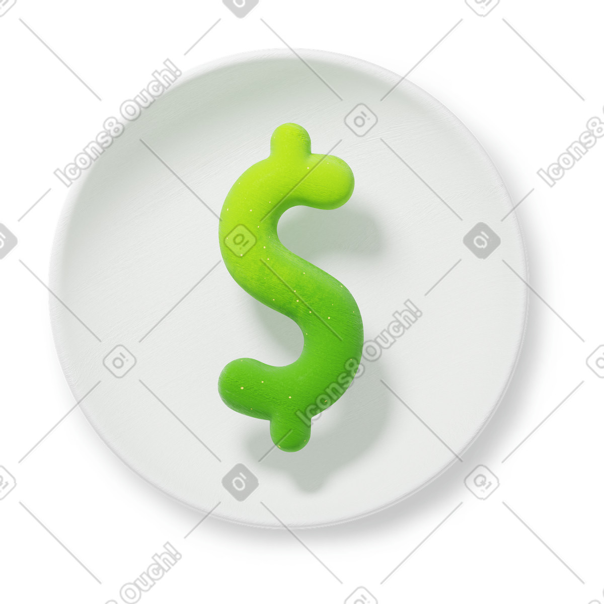 Payment icon with green dollar sign illustration in 3D Microsoft Fluent style download in PNG, SVG