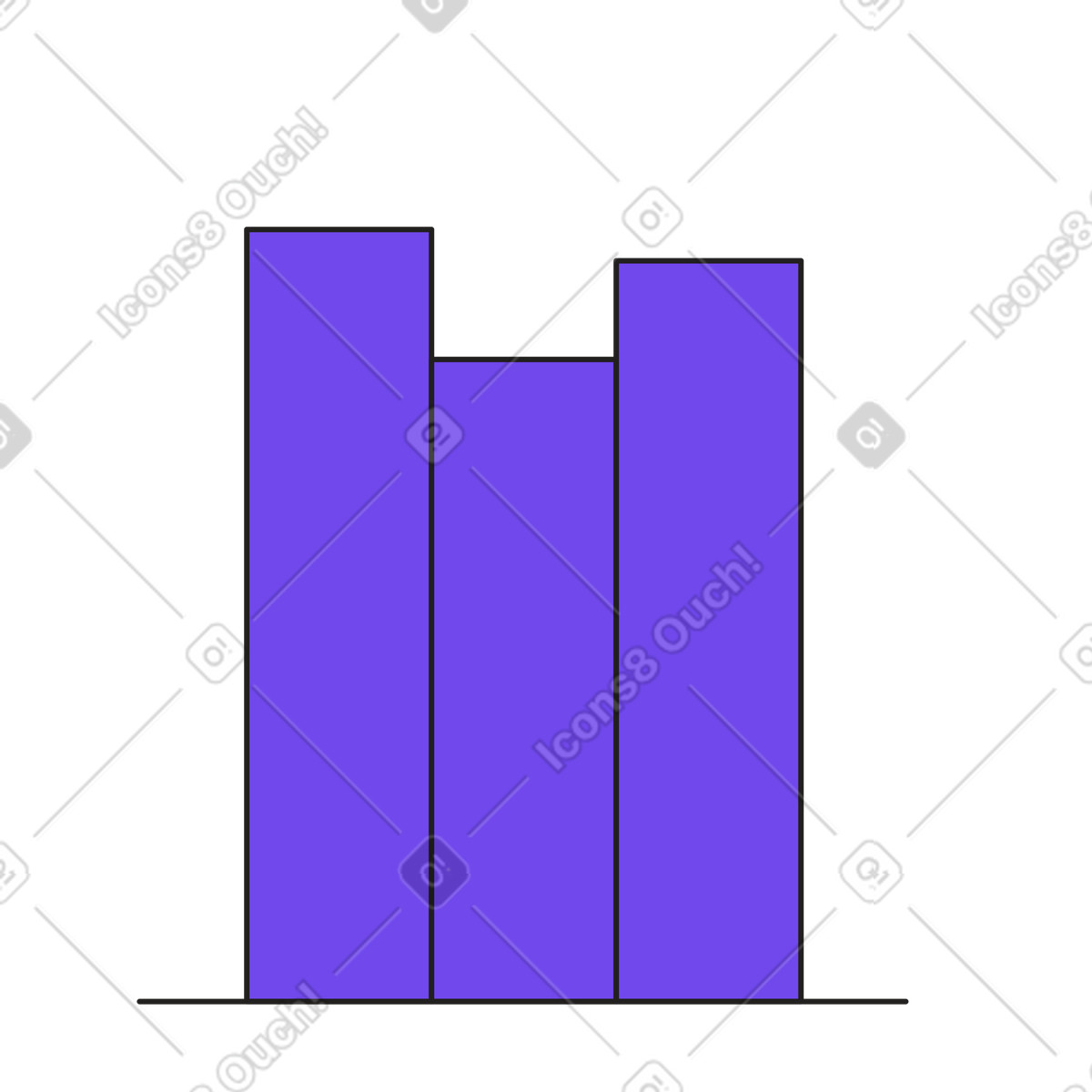 Graph animated illustration in GIF, Lottie (JSON), AE