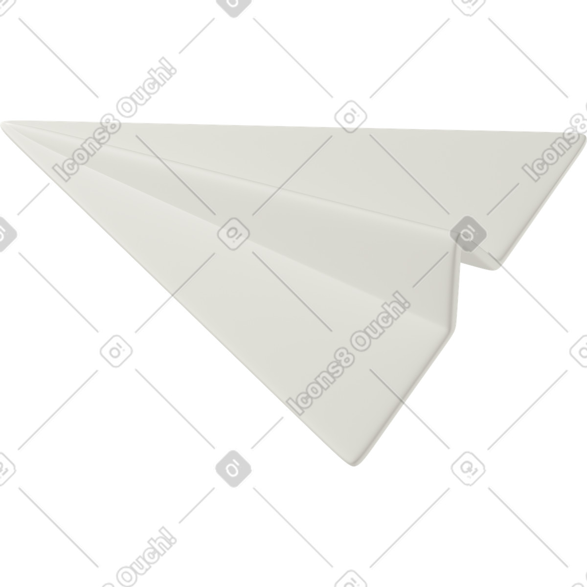 Paper airplane-Illustration im 3D Casual life-Stil als Download in PNG, SVG