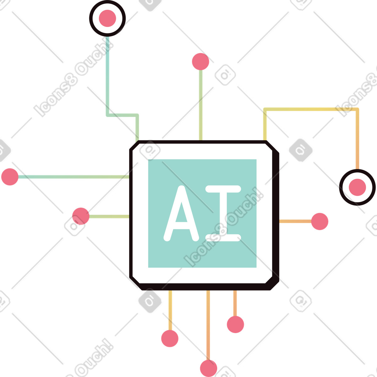 Ilustración Tener un chip en estilo Delight a descargar en PNG y SVG
