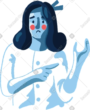 Woman pointing PNG, SVG
