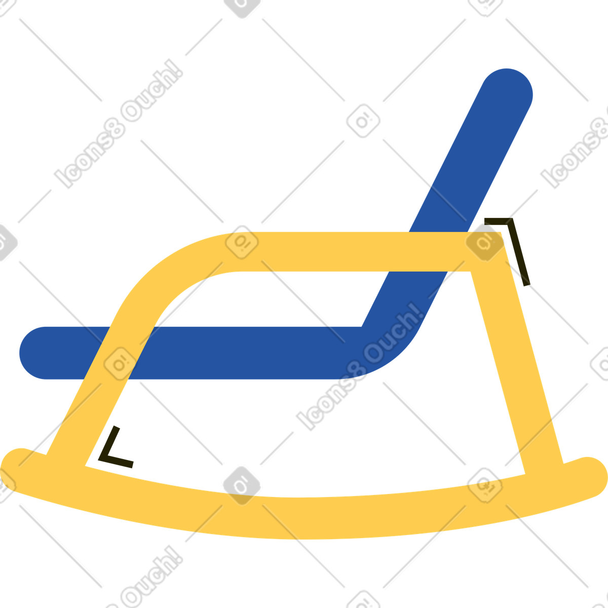 Armchair illustration in Spot style download in PNG, SVG