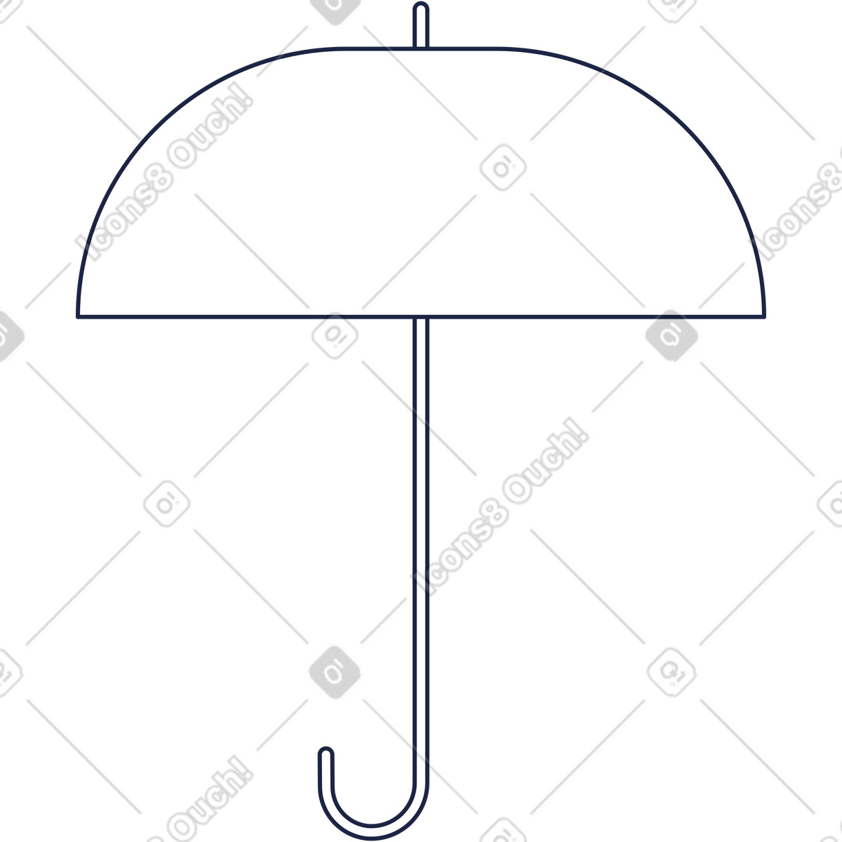 Regenschirm-Illustration im Urban Line-Stil als Download in PNG, SVG