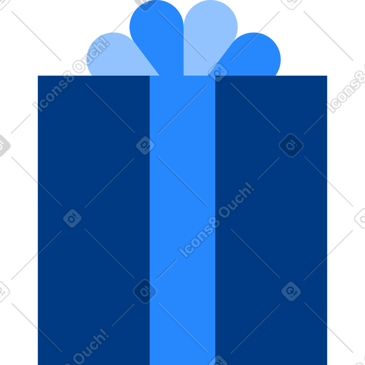 Weihnachtsgeschenk-Illustration im Urban-Stil als Download in PNG, SVG