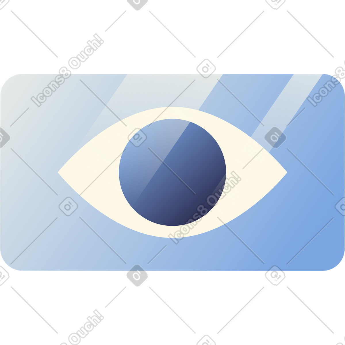 Block with eye illustration in Beam style download in PNG, SVG