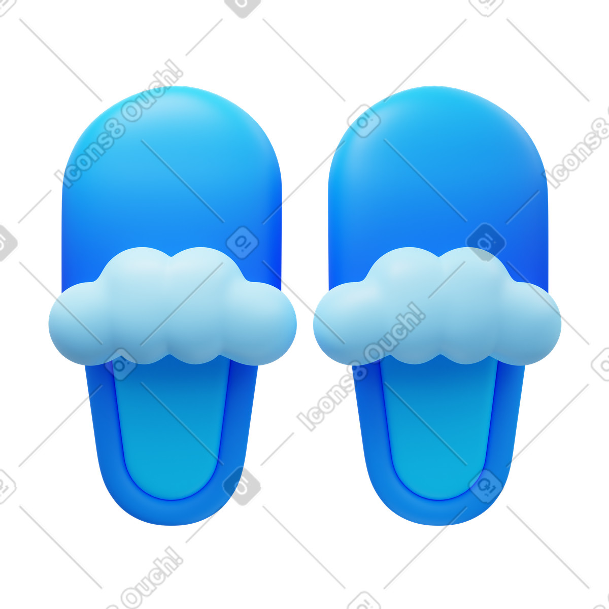 Ilustração de Slippers em no estilo 3D Fluency para baixar em PNG, SVG