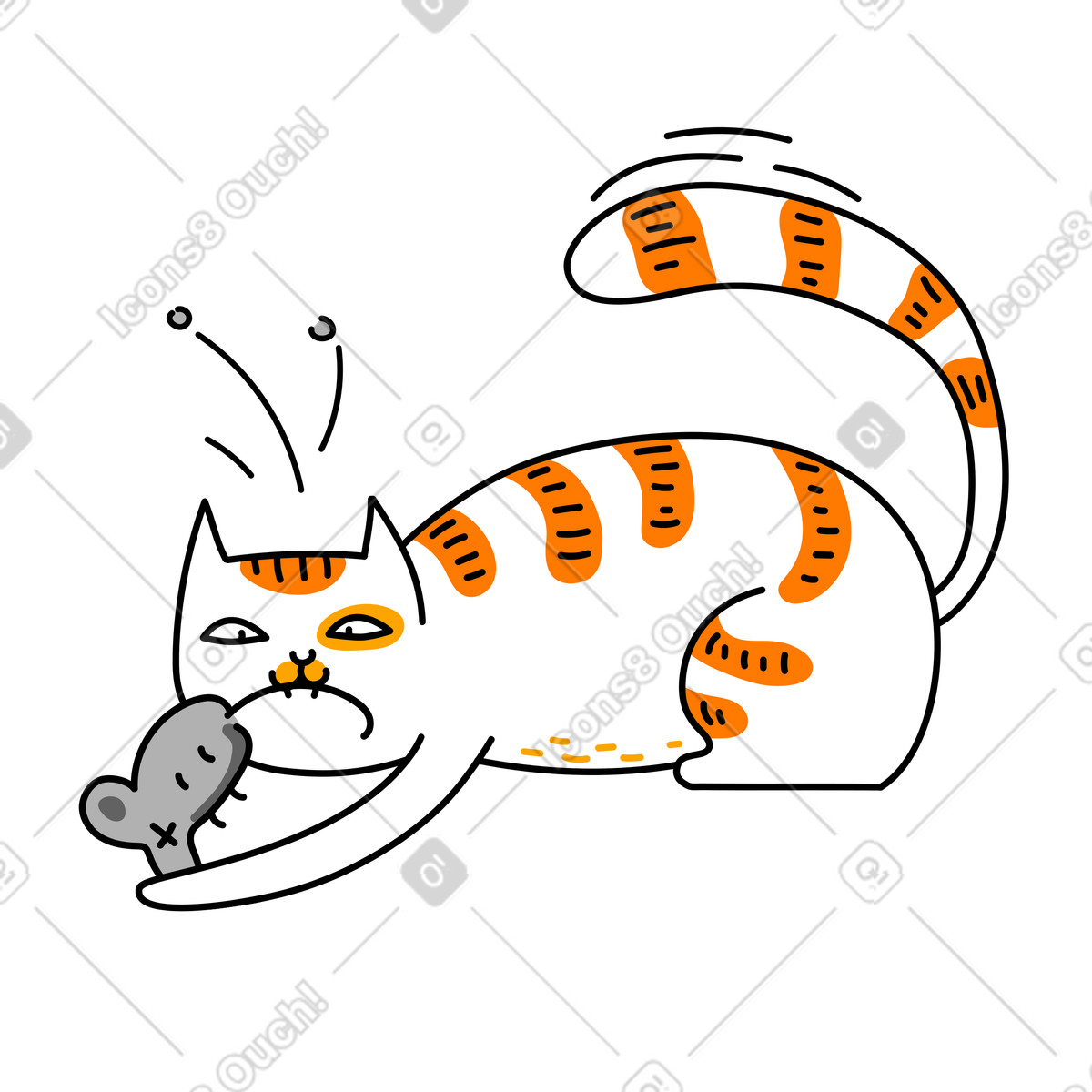 下载 Purr 风格的 抓老鼠 插画，支持 PNG、SVG 格式