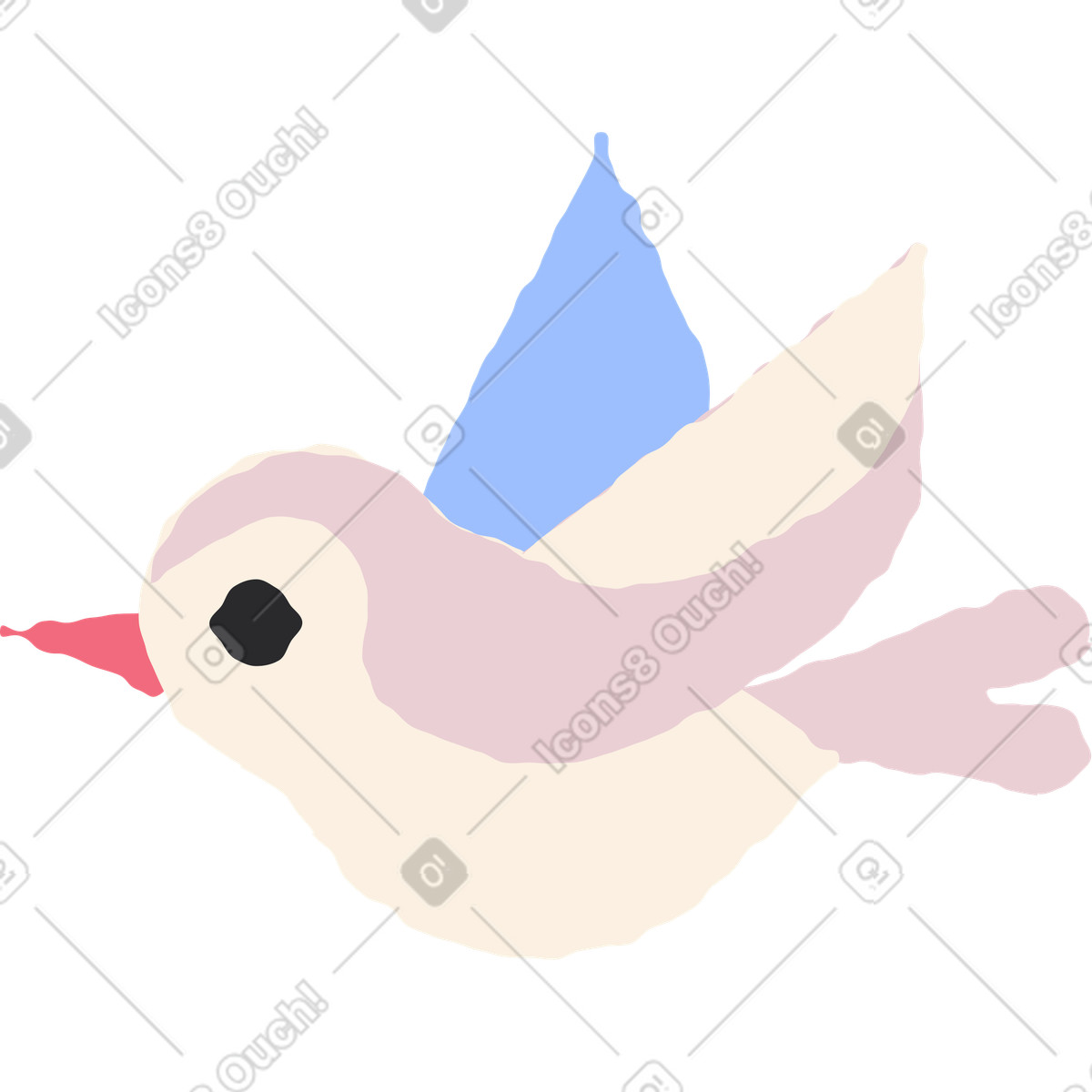 Ilustração de 鸟 em no estilo Pablo para baixar em PNG, SVG