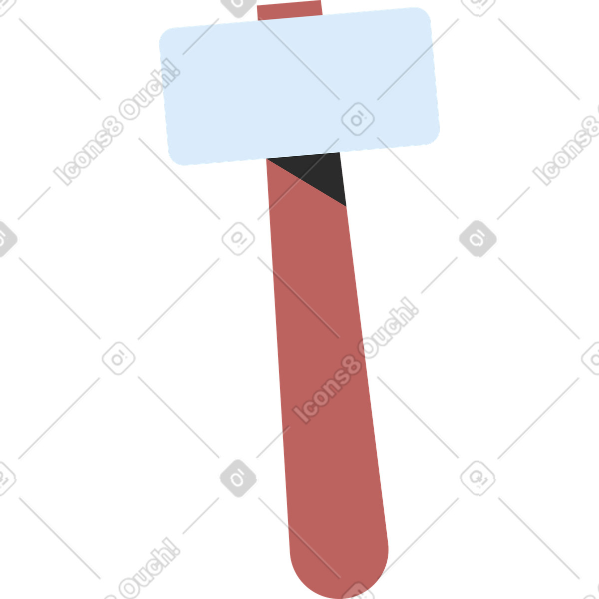 Builder's hammer illustration in Marginalia style download in PNG, SVG