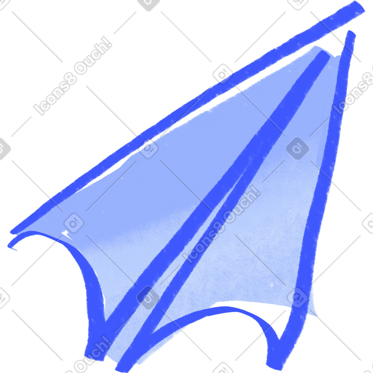 Иллюстрация Blue paperplane в стиле Quirky — скачать в форматах PNG, SVG