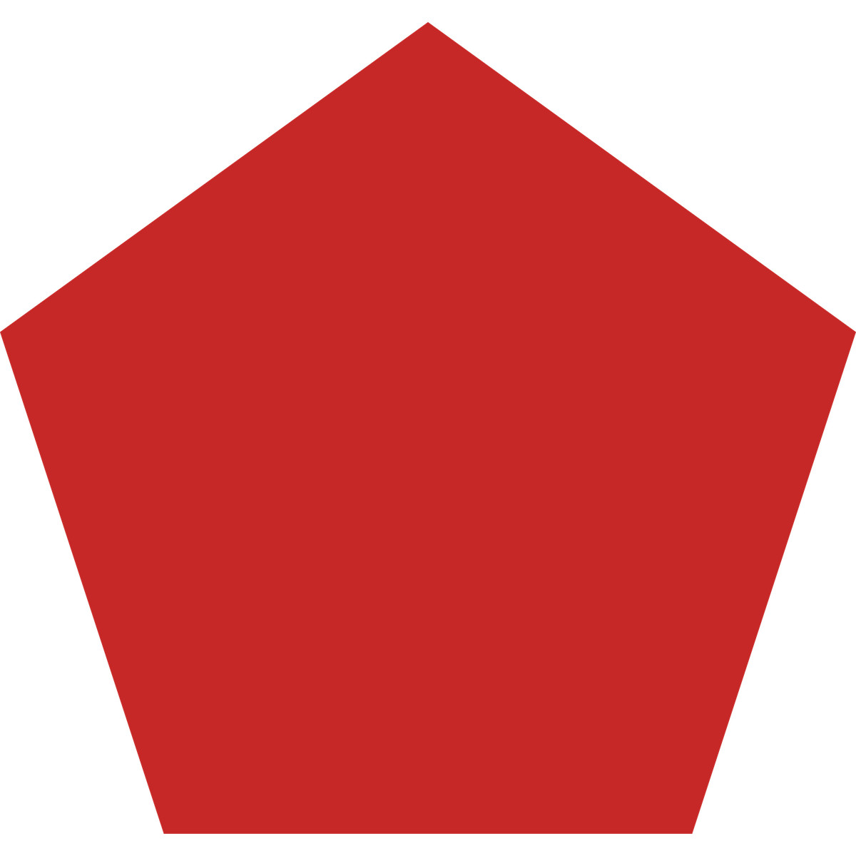 Pentagon red illustrazione in stile Fogg scarica in PNG, SVG