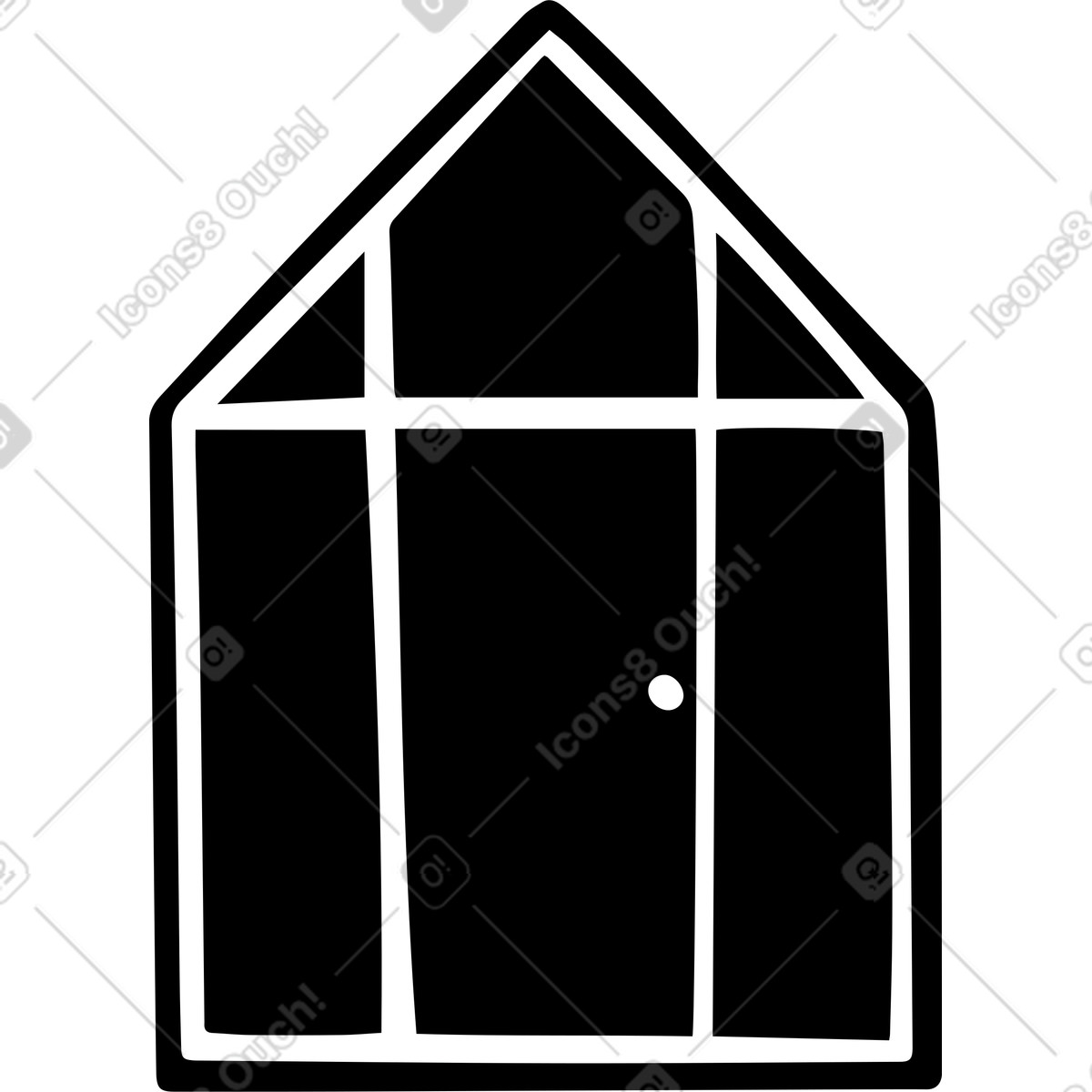 Ilustración Casa en estilo Journal a descargar en PNG y SVG