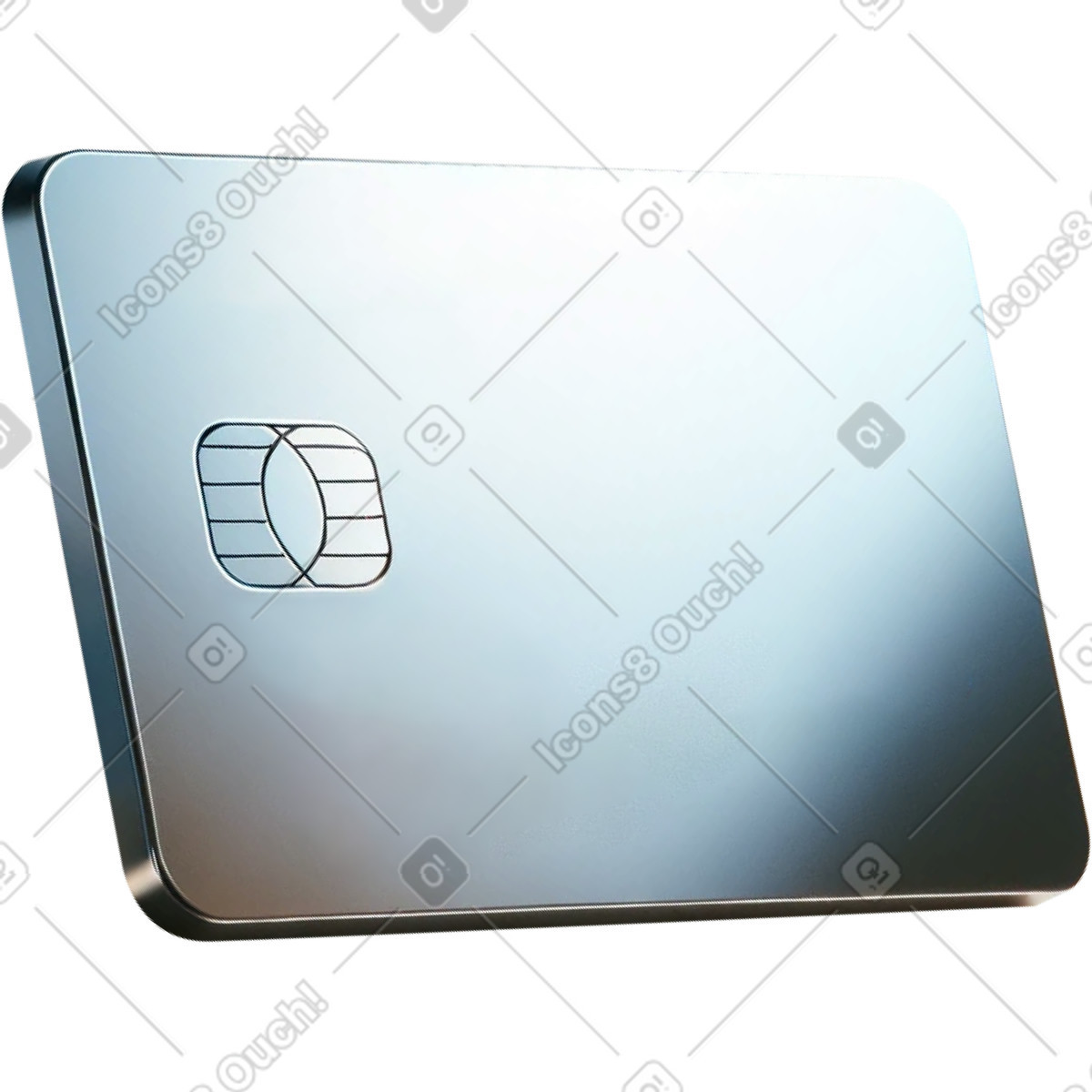 Illustration Carte de fidélité chromée dans le style Chromed à télécharger aux formats PNG, SVG