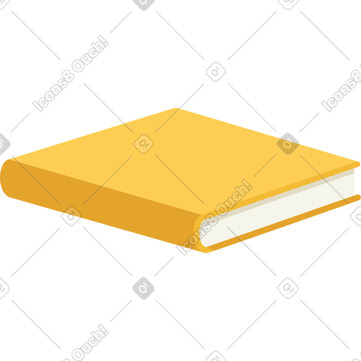 Ilustración Libro amarillo en estilo Social a descargar en PNG y SVG