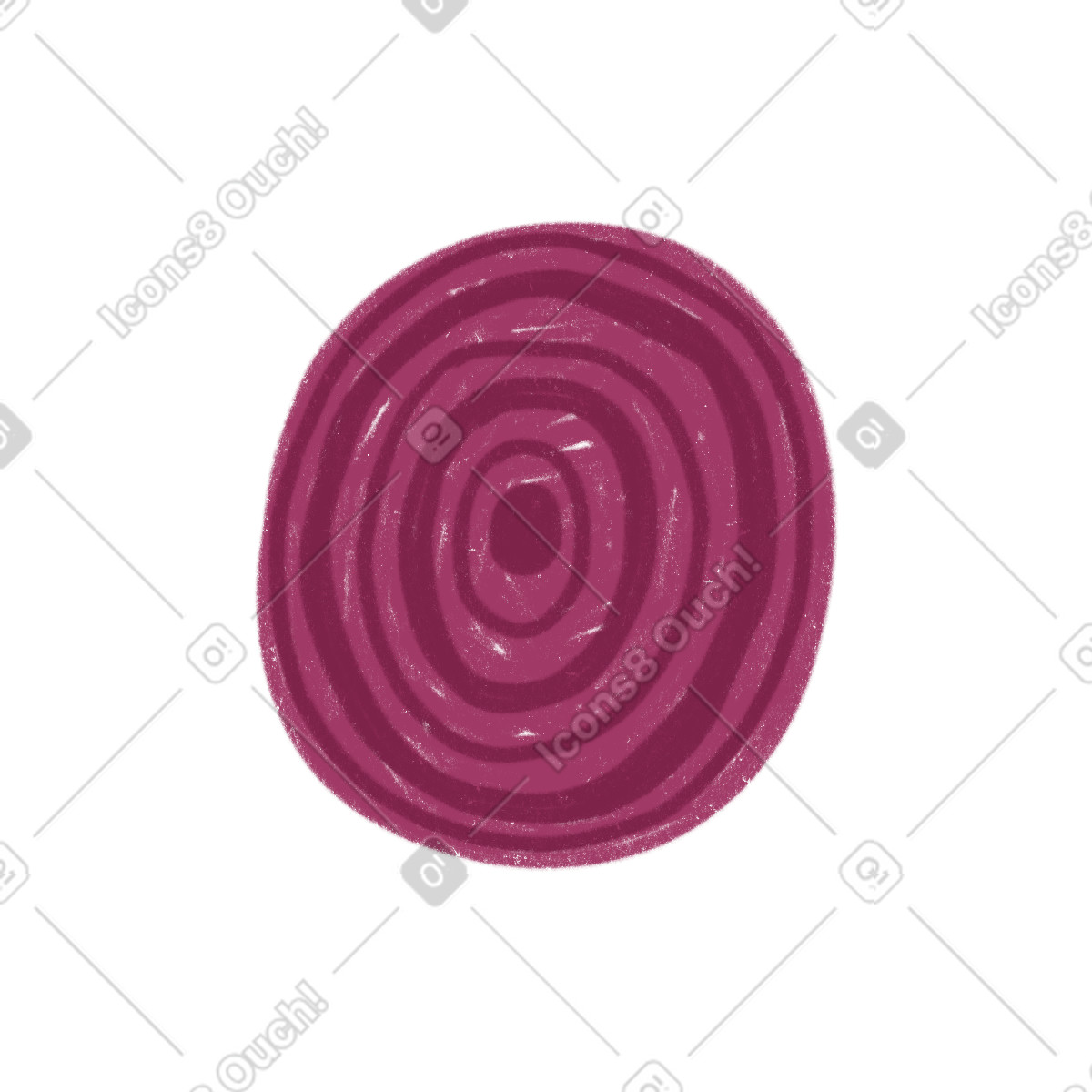 Ilustración Beet half en estilo Cozy a descargar en PNG y SVG