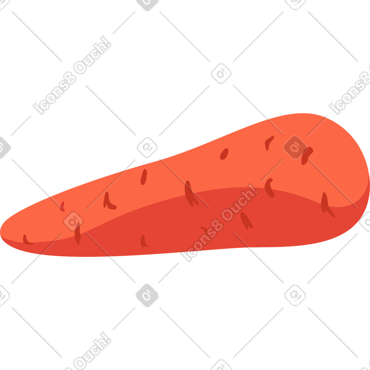 Ilustración Zanahoria en estilo Social a descargar en PNG y SVG