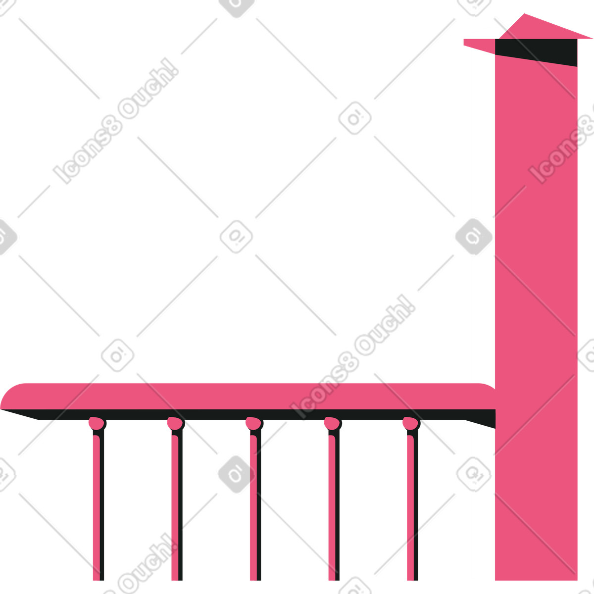 下载 Lounge 风格的 背景 阳台 红色 插画，支持 PNG、SVG 格式
