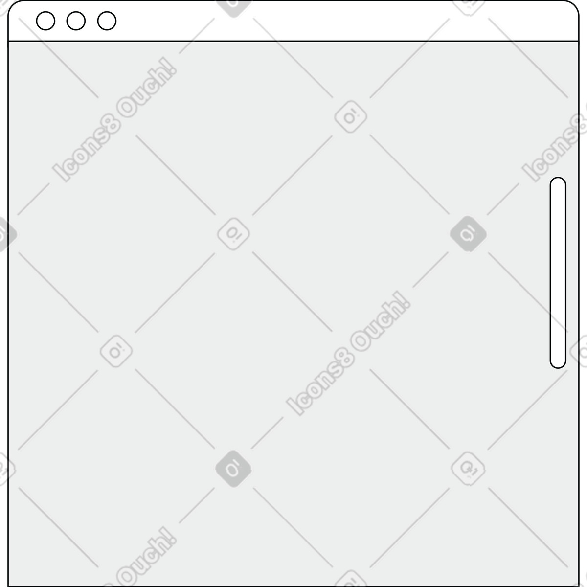 Illustration of a browser window clipart image in PNG, SVG, GIF
