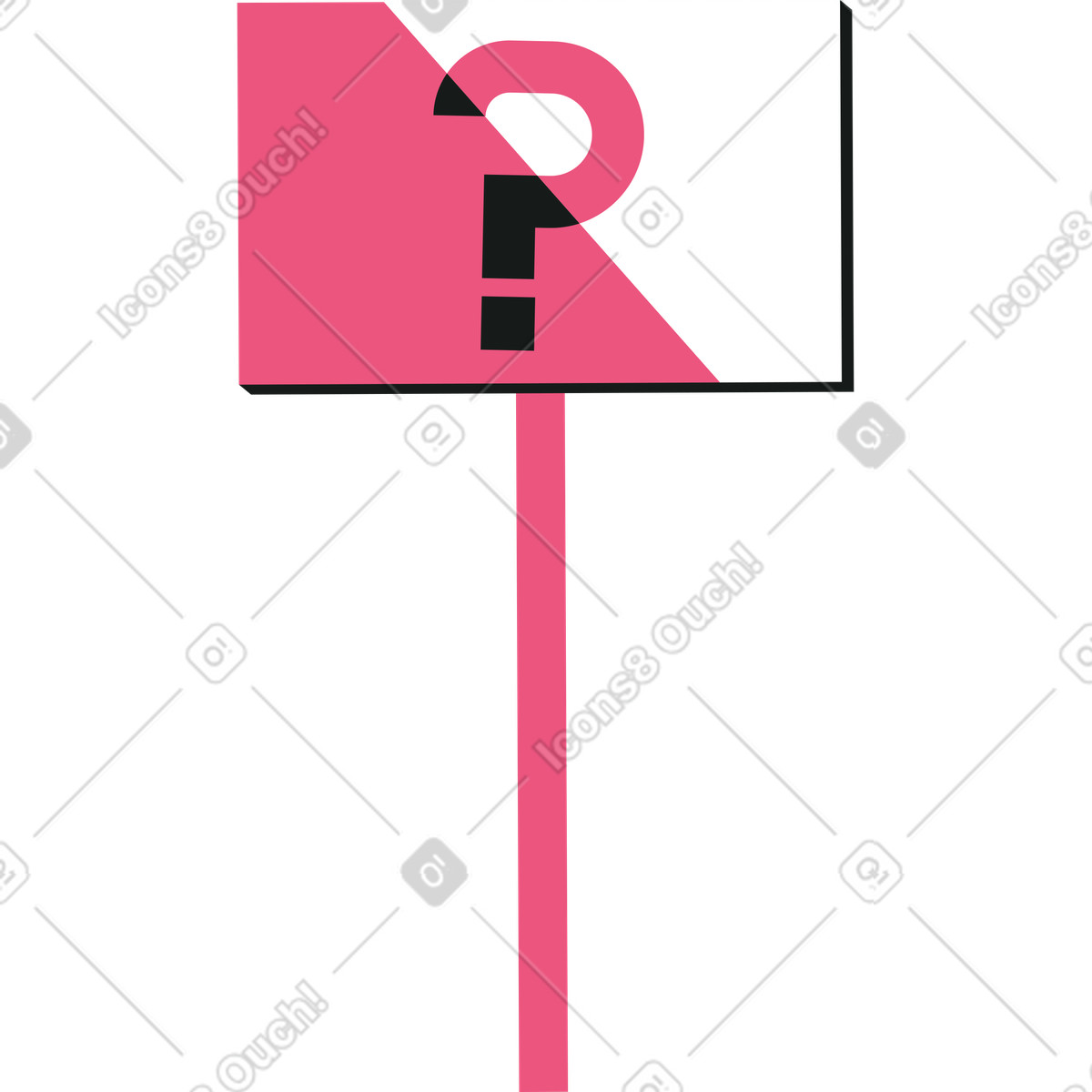 Question sign illustration in Lounge style download in PNG, SVG