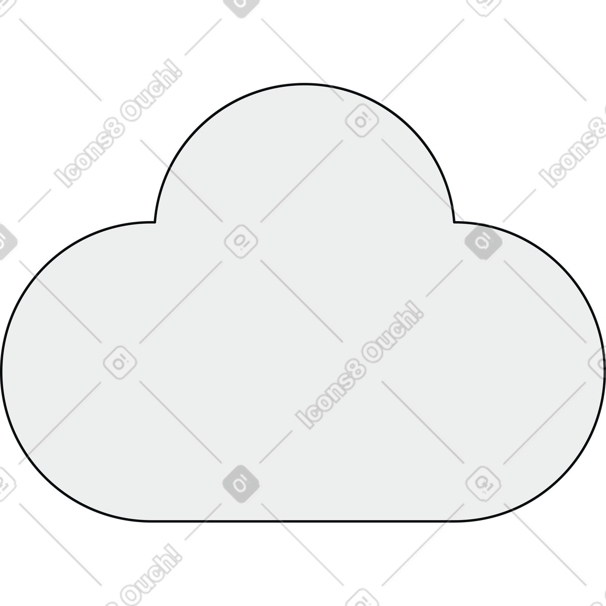 Ilustração de Nuvem em no estilo Teko para baixar em PNG, SVG