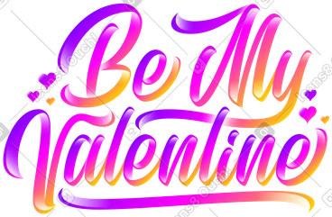 Lettering essere il mio san valentino! con testo in ombra bianca