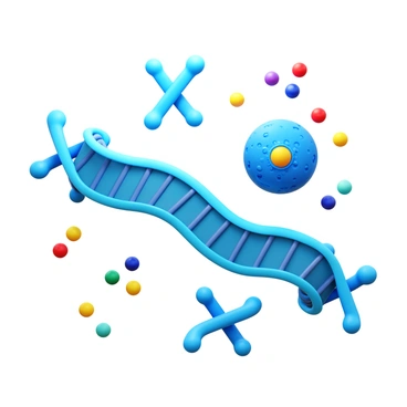 A cellular conveyor belt with distinct segments is transporting colorful amino acids represented as small, spherical structures. The conveyor belt is intricately detailed, with various textures and patterns illustrating its movement. In the background, a ribosome is depicted, showcasing its complex and round structure, ready to receive the amino acids. The interaction between the conveyor belt and the ribosome is clear, emphasizing the dynamic process of protein synthesis. Bright cellular elements surround the scene, enhancing the biological context.