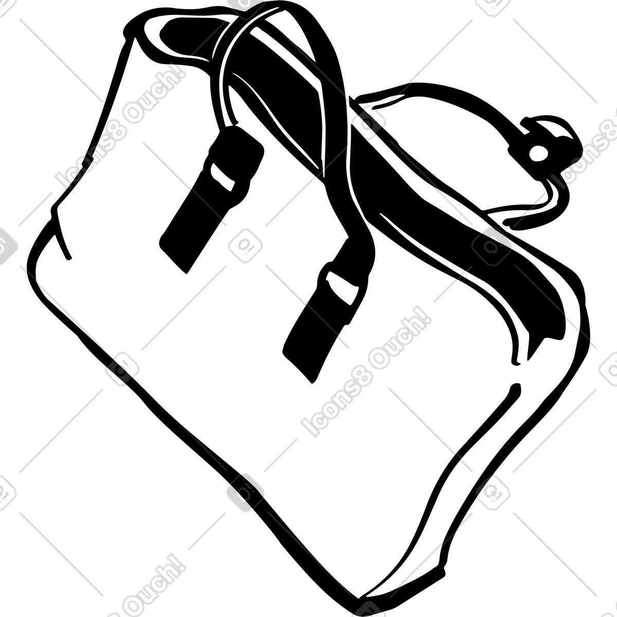 Briefcase bag illustration in Line style download in PNG, SVG