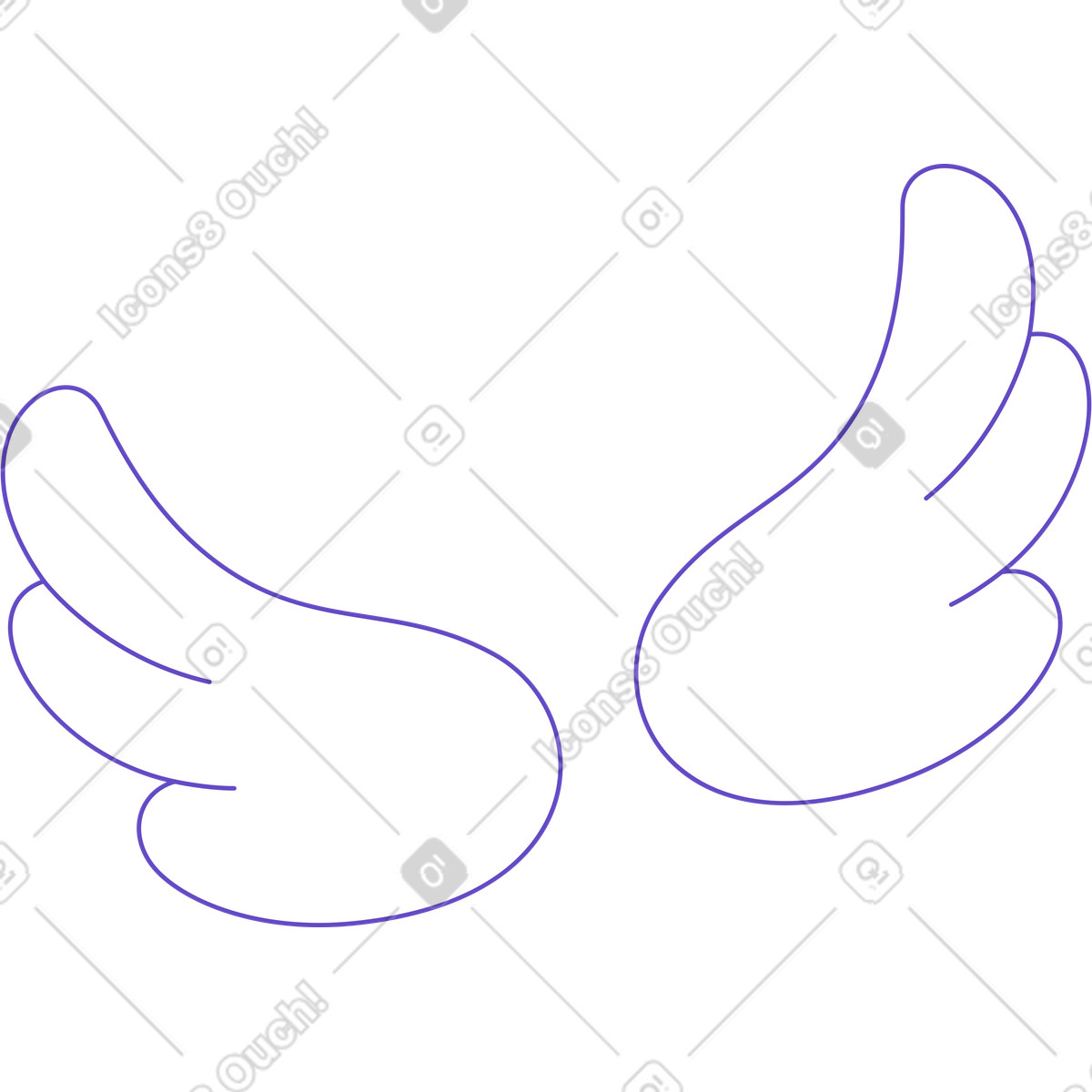 Rainbow スタイルの 翼 のイラストをPNG、SVG形式でダウンロード
