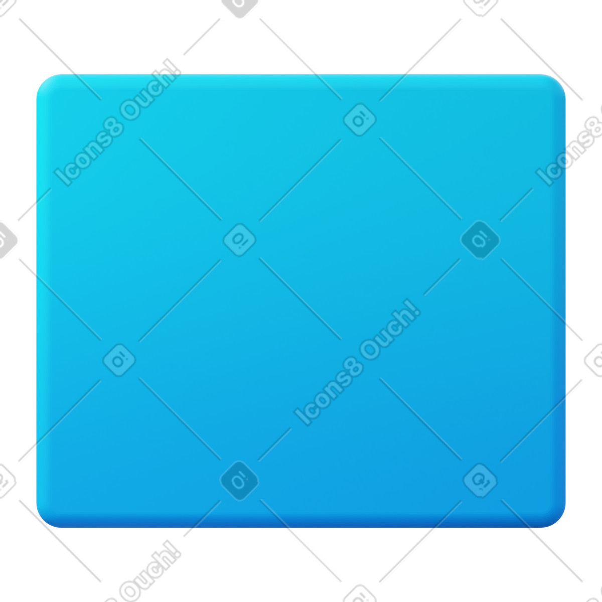 Rectangle illustration in 3D Fluency style download in PNG, SVG