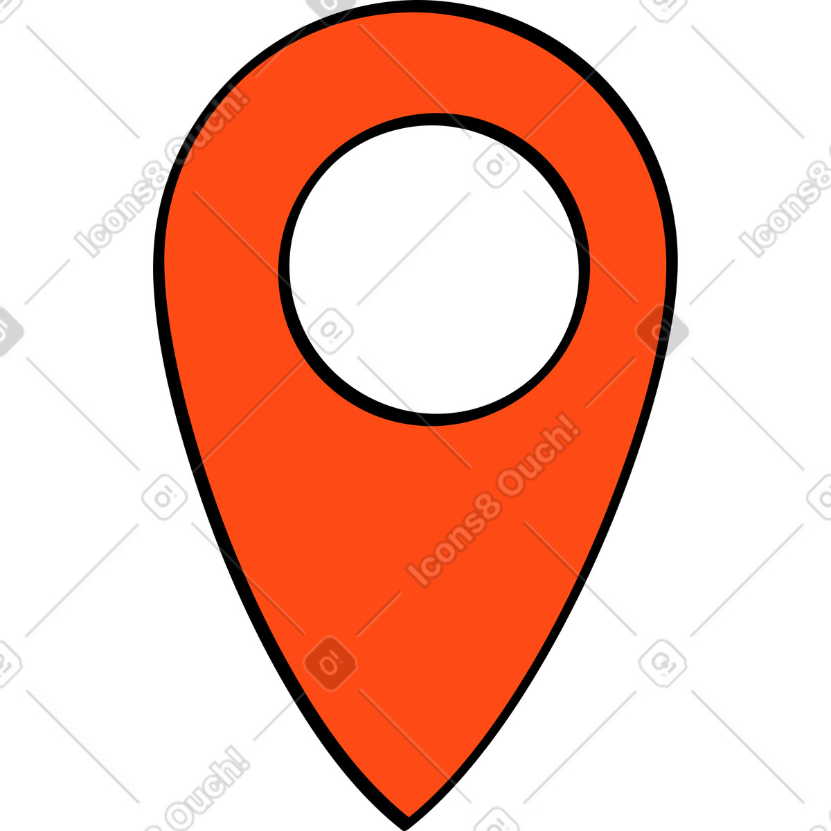 Geolocation-zeichen-Illustration im Comic-Stil als Download in PNG, SVG