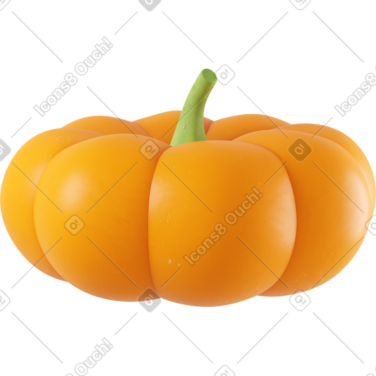 下载 3D Business 风格的 Pumpkin 插画，支持 PNG、SVG 格式