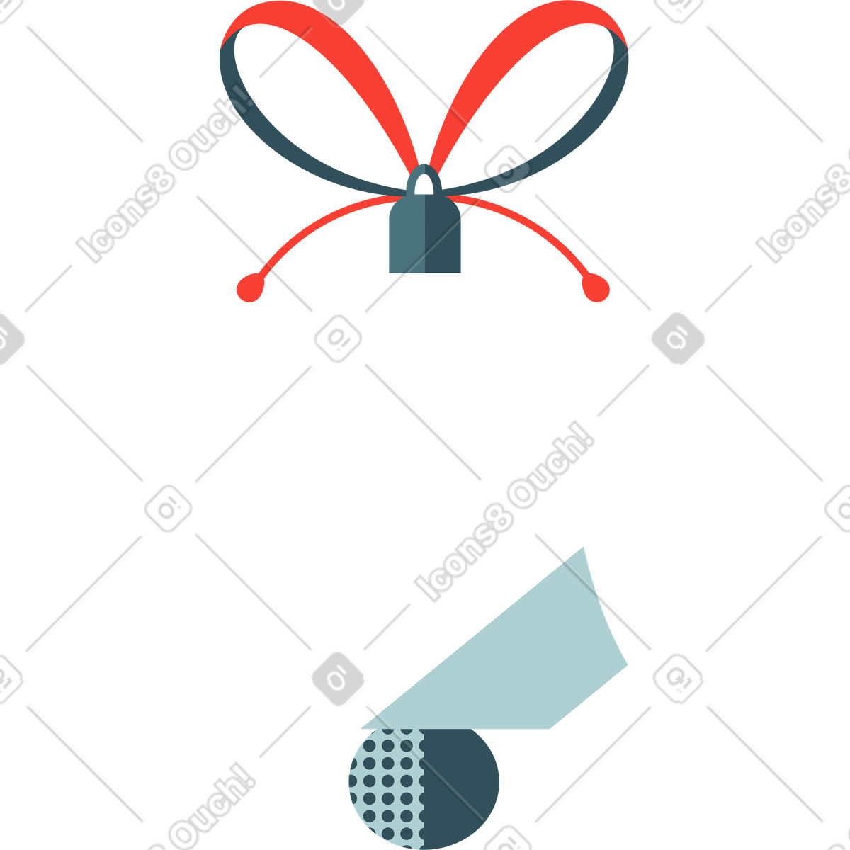 Bell illustration in Nordic style download in PNG, SVG