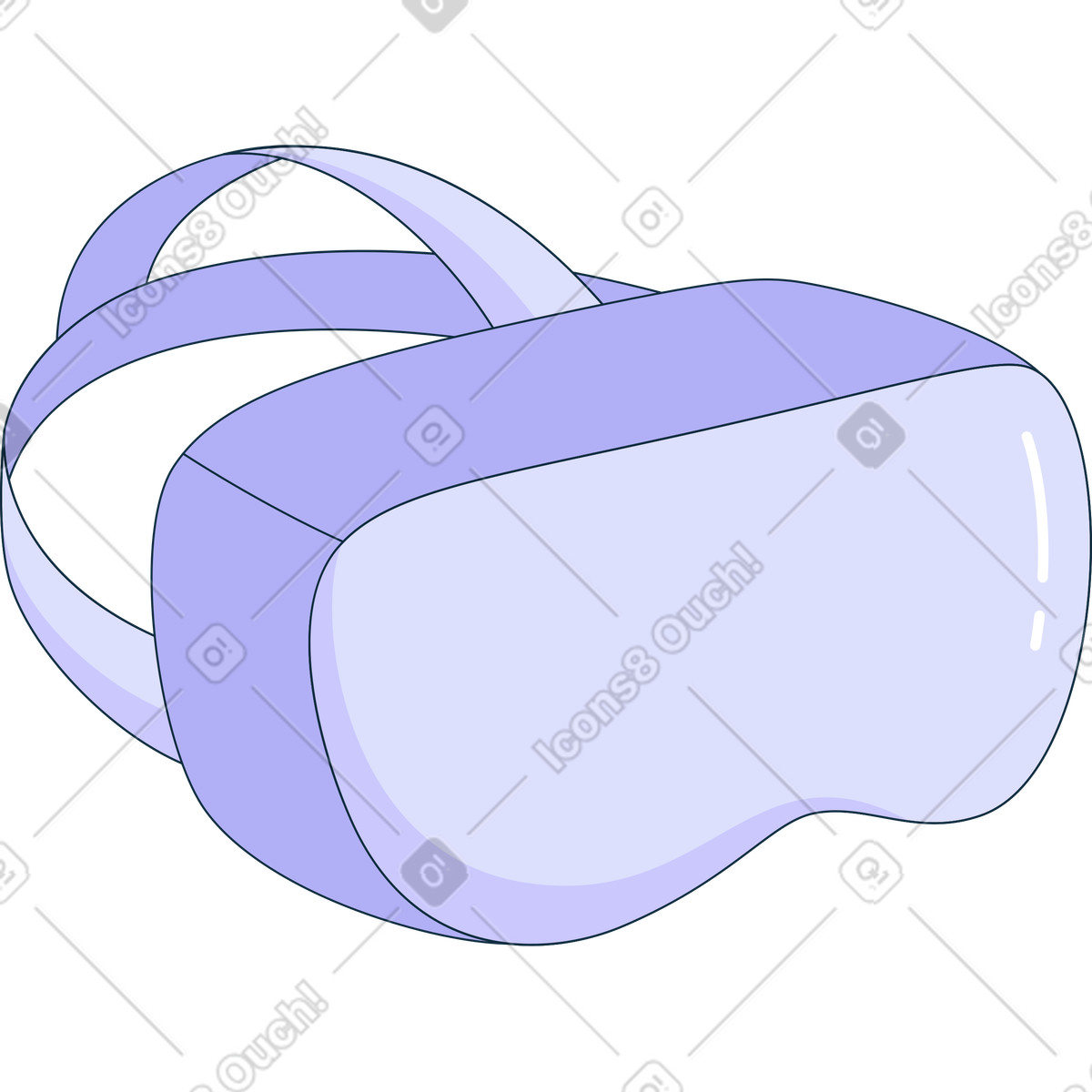 Vr brille-Illustration im Bubble gum-Stil als Download in PNG, SVG