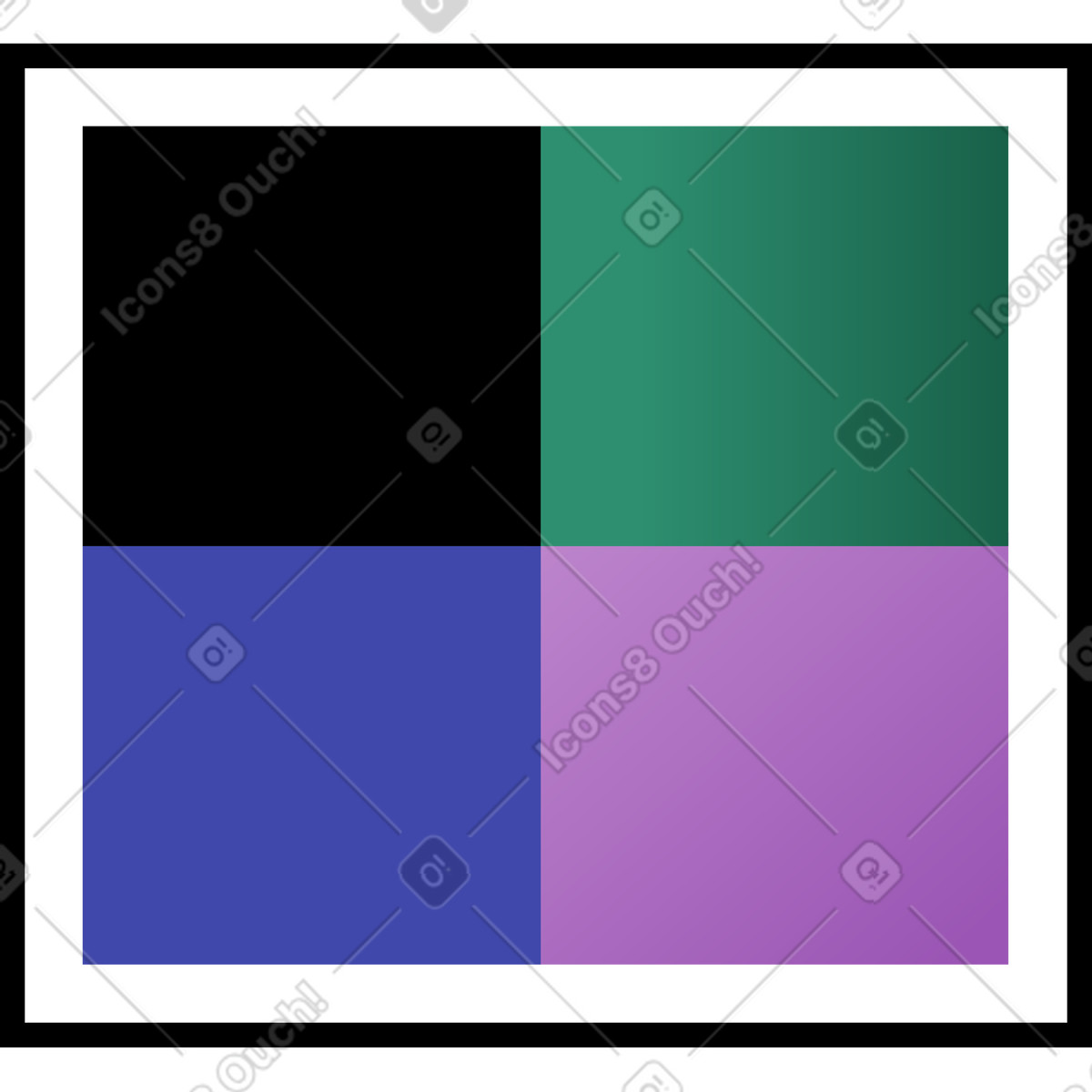 Pezzi di tavolozza colori illustrazione in stile Wavy scarica in PNG, SVG