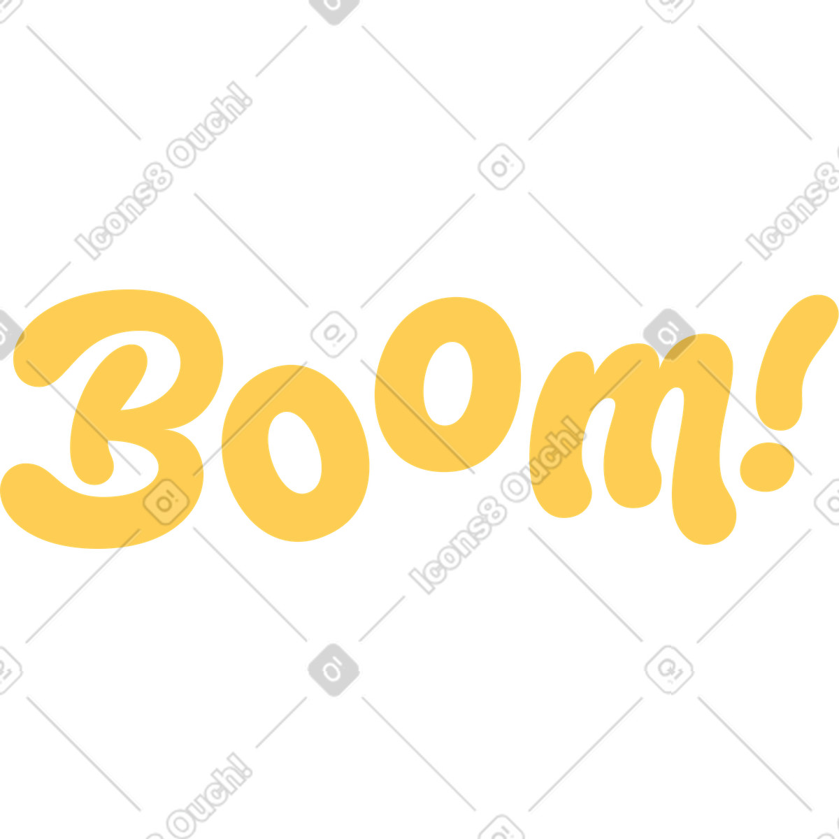 Schriftzug-boom! text-Illustration im Social-Stil als Download in PNG, SVG
