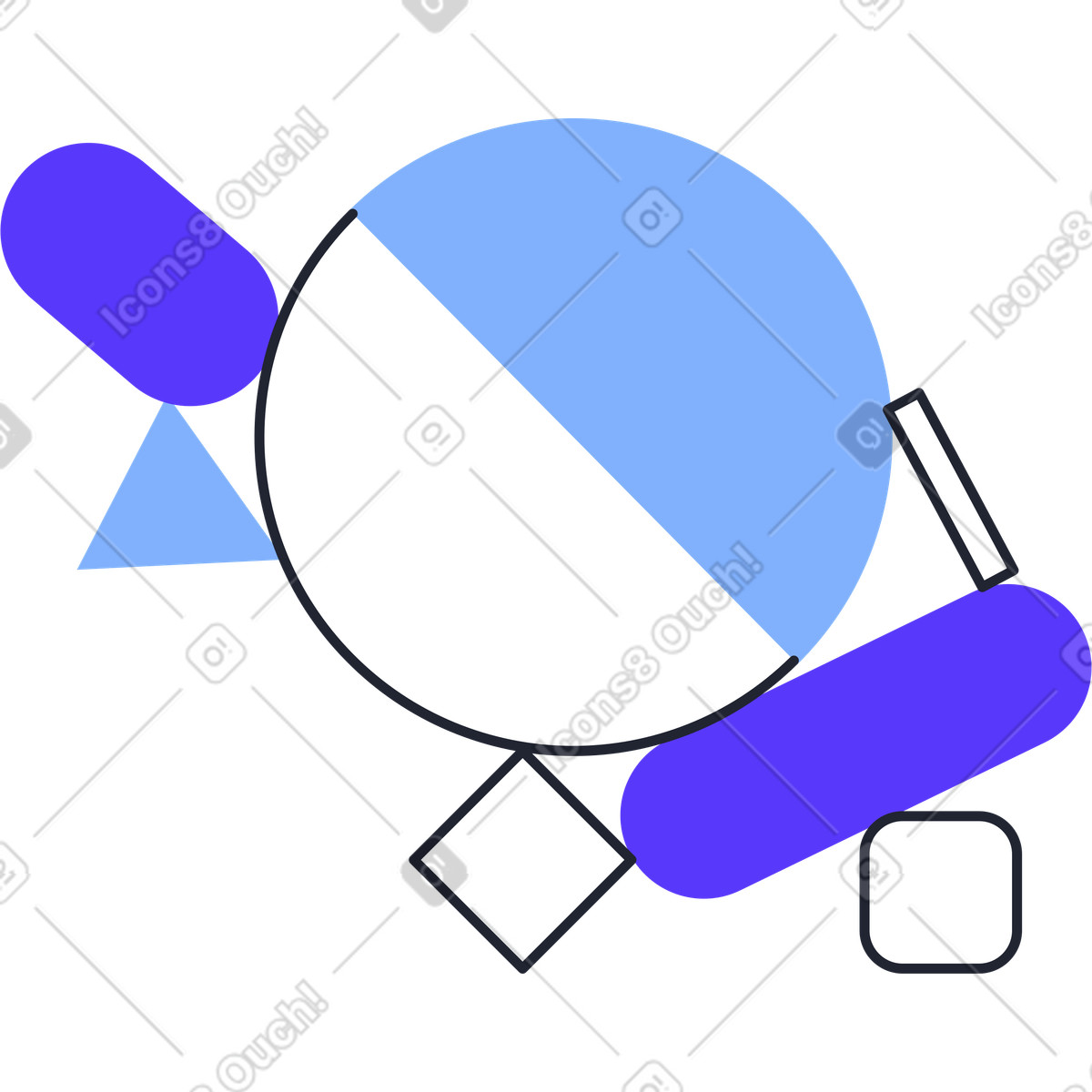 Pablita スタイルの 形状 のイラストをPNG、SVG形式でダウンロード