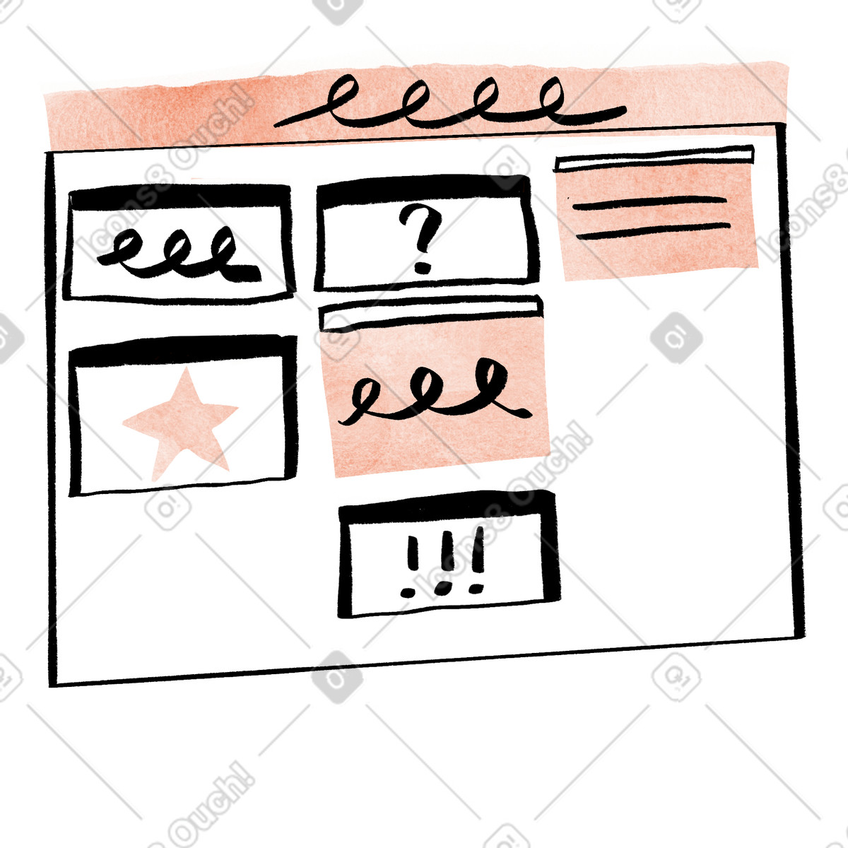 Illustration animée Planification du tableau kanban et liste des tâches à accomplir, finition tri dans le style Hand-drawn animation télécharger aux formats GIF, Lottie (JSON), AE