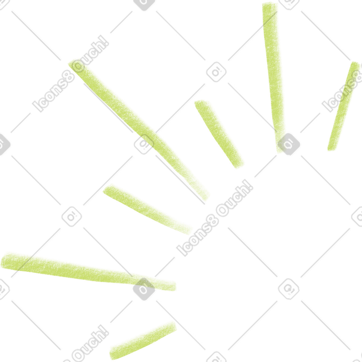 下载 Doodle 风格的 Green burst lines 插画，支持 PNG、SVG 格式