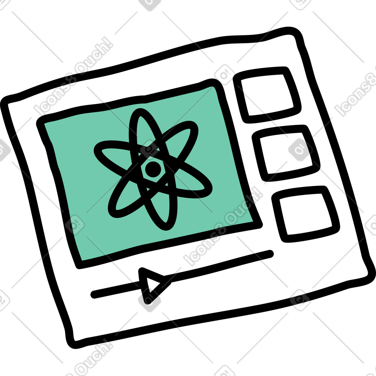 Online video tutorial illustration in Notes style download in PNG, SVG