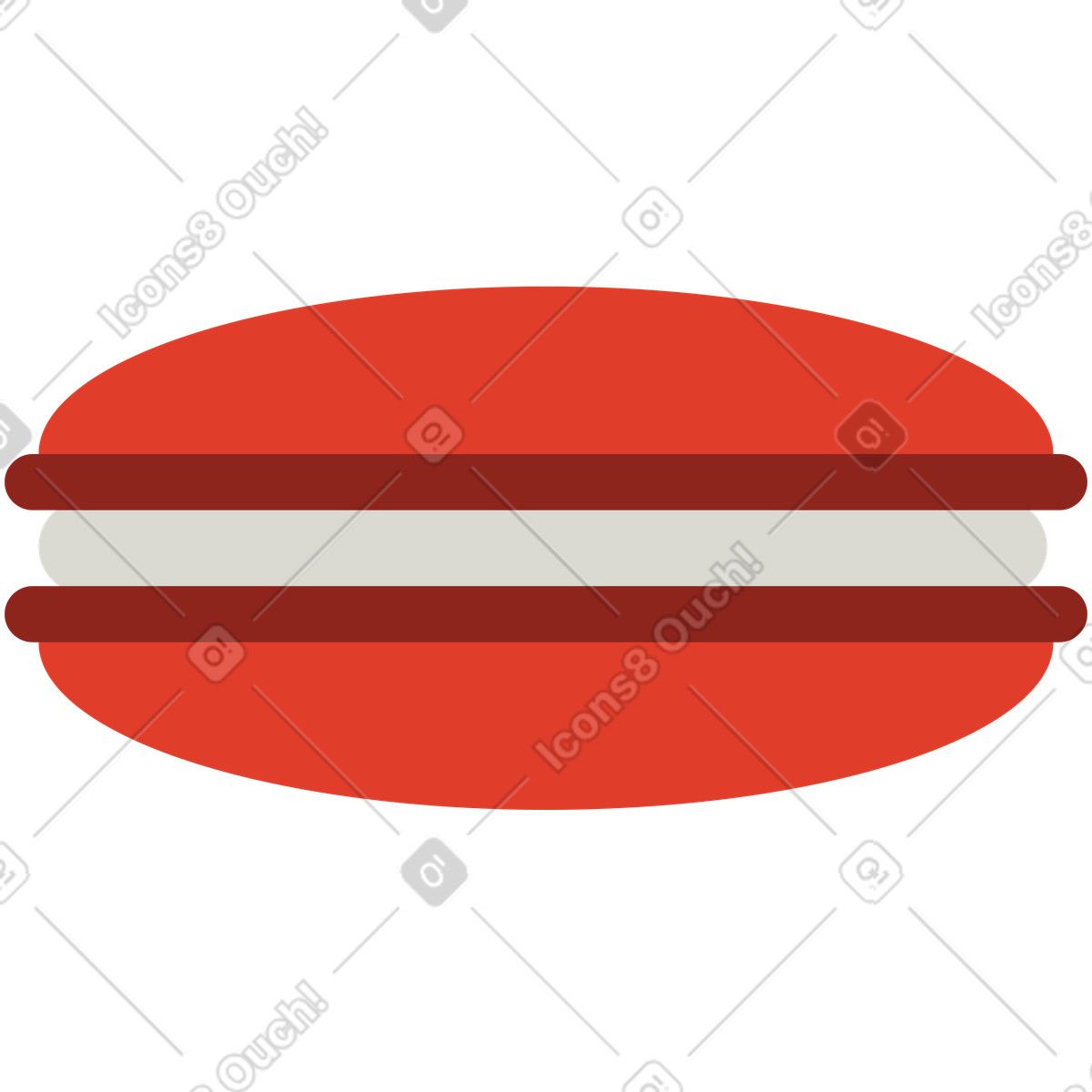 Ilustración Macarons en estilo Burgundy a descargar en PNG y SVG