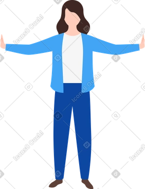 Woman hands to the sides PNG, SVG