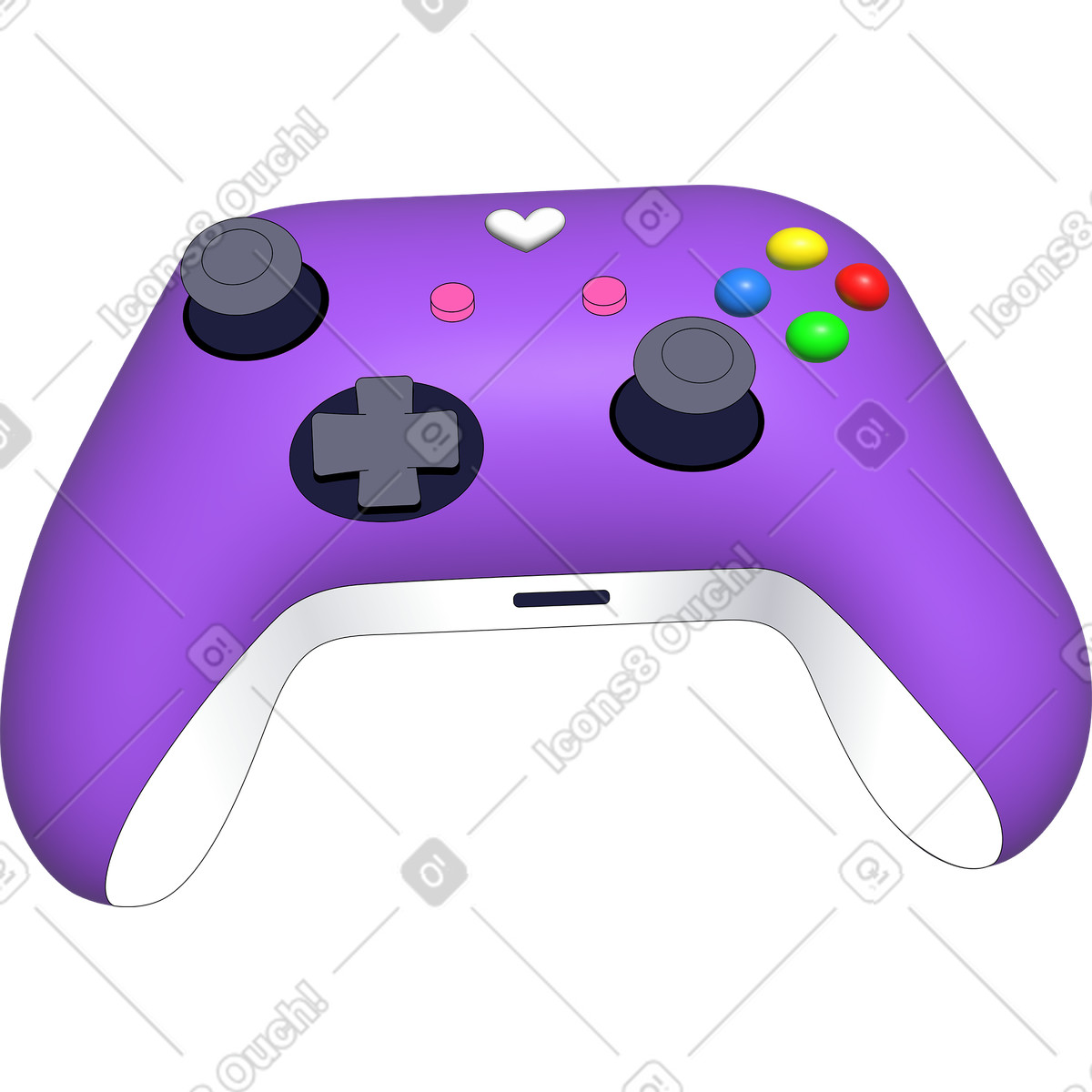 Ilustração de Gamepad em no estilo Pop para baixar em PNG, SVG