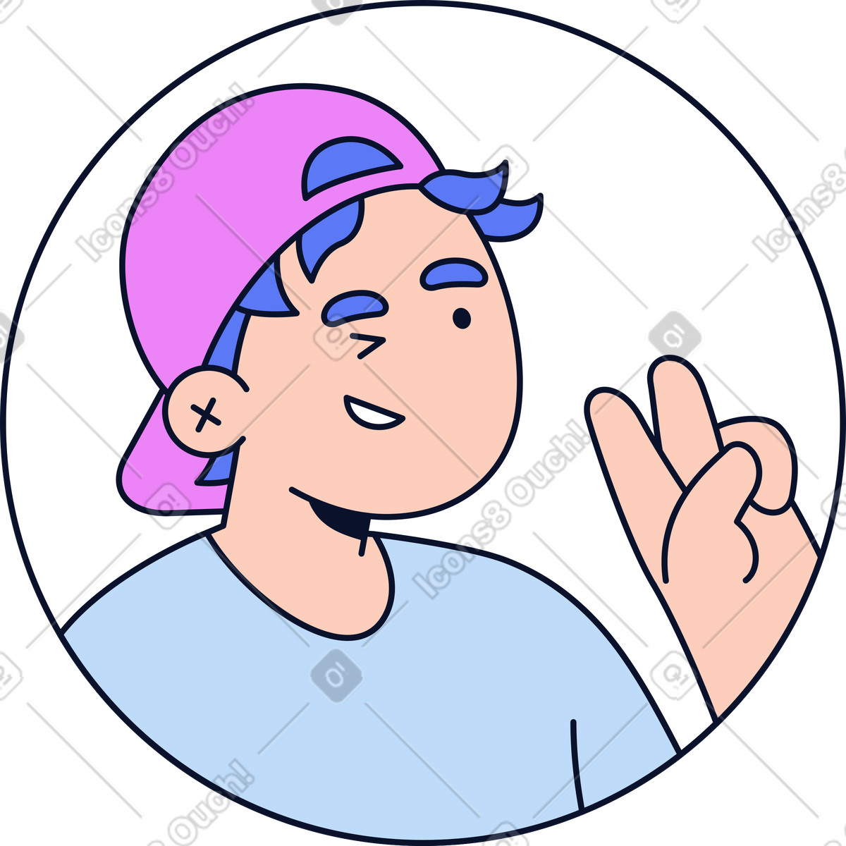下载 Flexy 风格的 男人头像 插画，支持 PNG、SVG 格式