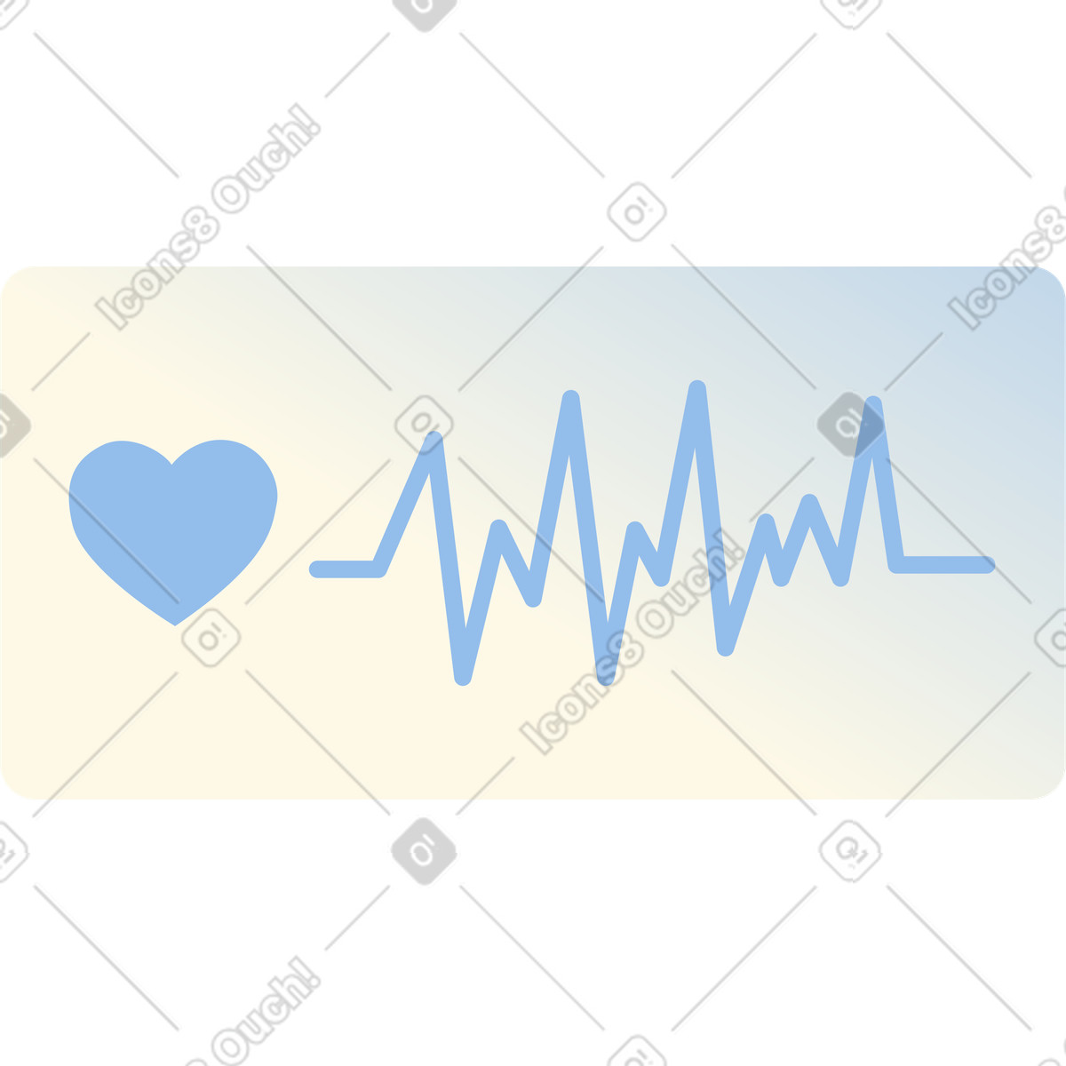 Heartbeat popup animated illustration in Beam style download in GIF, Lottie (JSON), AE
