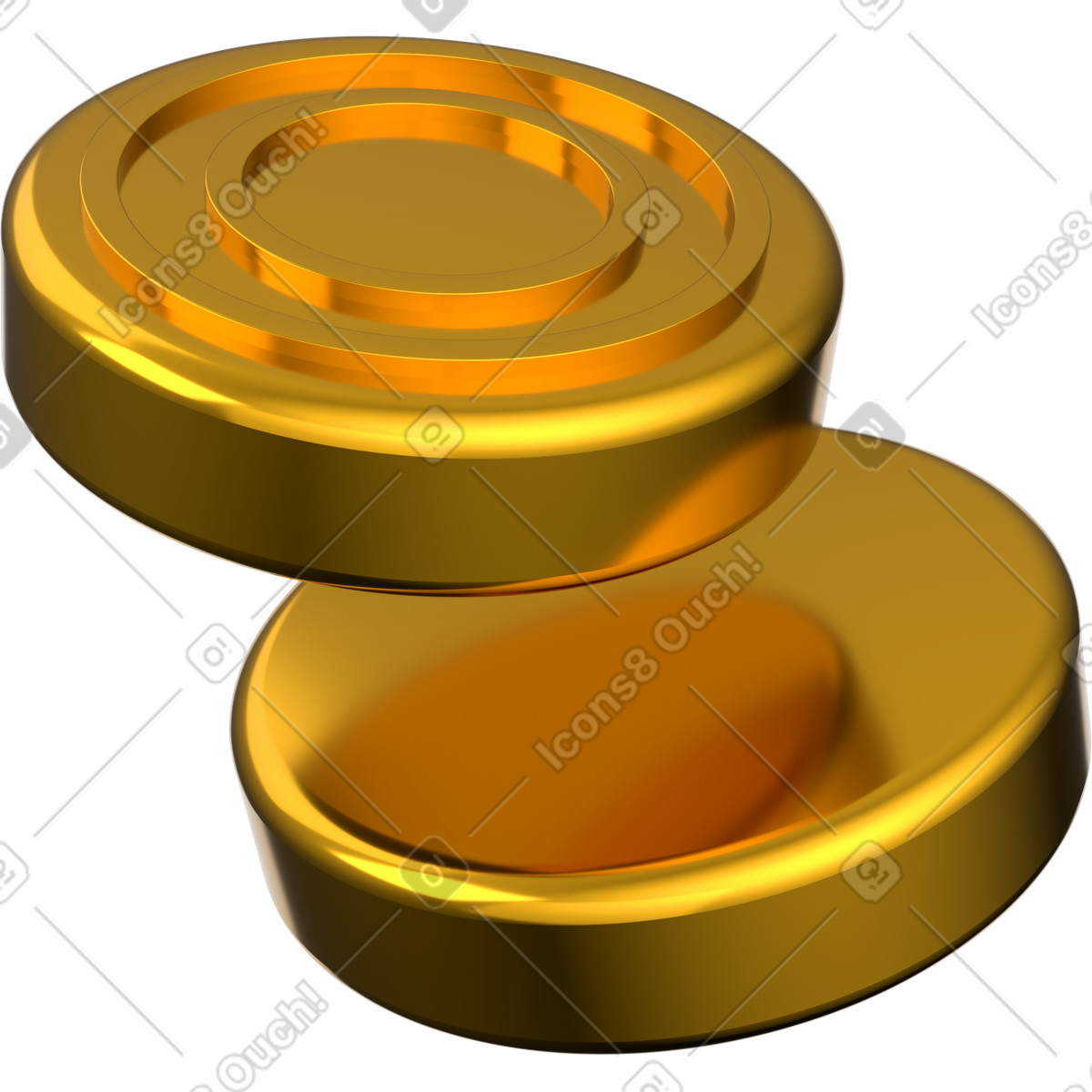 下载 3D Grid 风格的 Financial transaction currency, monetary exchange coins 插画，支持 PNG、SVG 格式