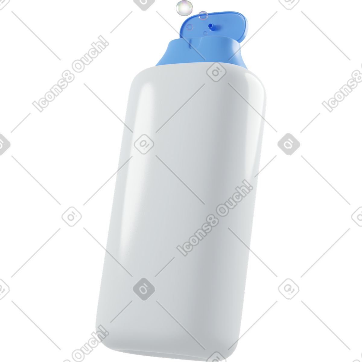 Shampoo illustration in 3D Business style download in PNG, SVG