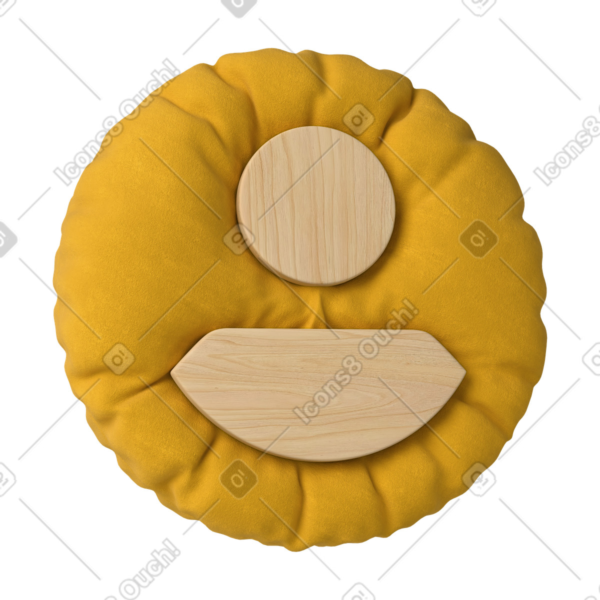 下载 3D Plush icons 风格的 Person yellow icon 插画，支持 PNG、SVG 格式