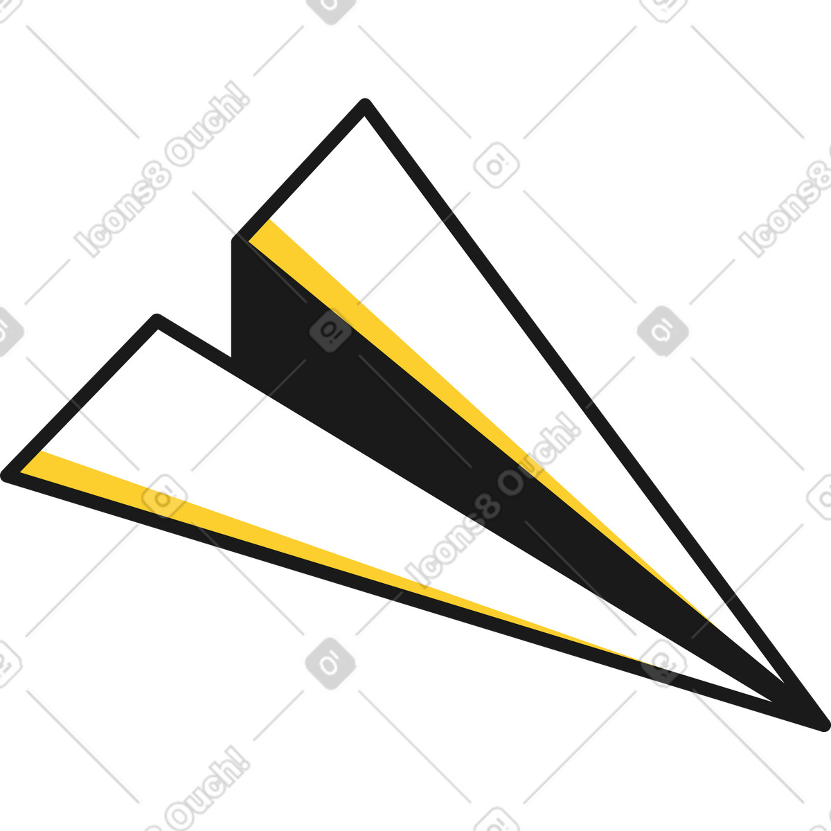 Taxi スタイルの 紙飛行機 のイラストをPNG、SVG形式でダウンロード