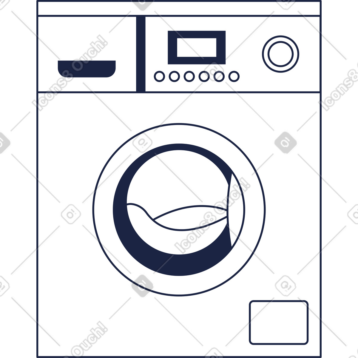 Washer line illustration in Urban style download in PNG, SVG