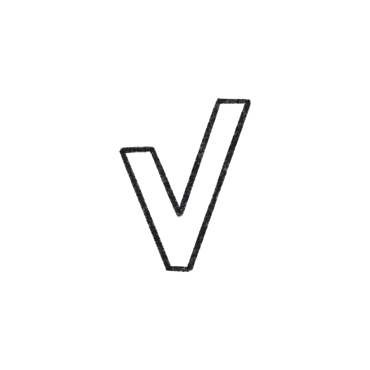 Checkmark illustrazione in stile Bonbon Line scarica in PNG, SVG